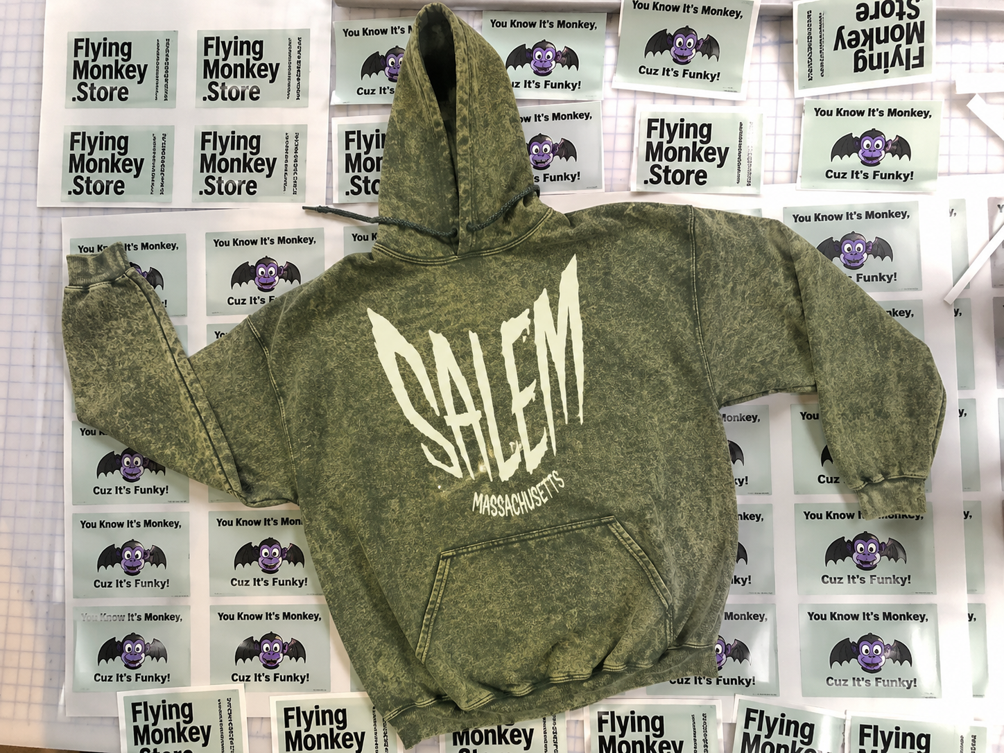 Droopy Salem Hoodie - Mineral Green Edition