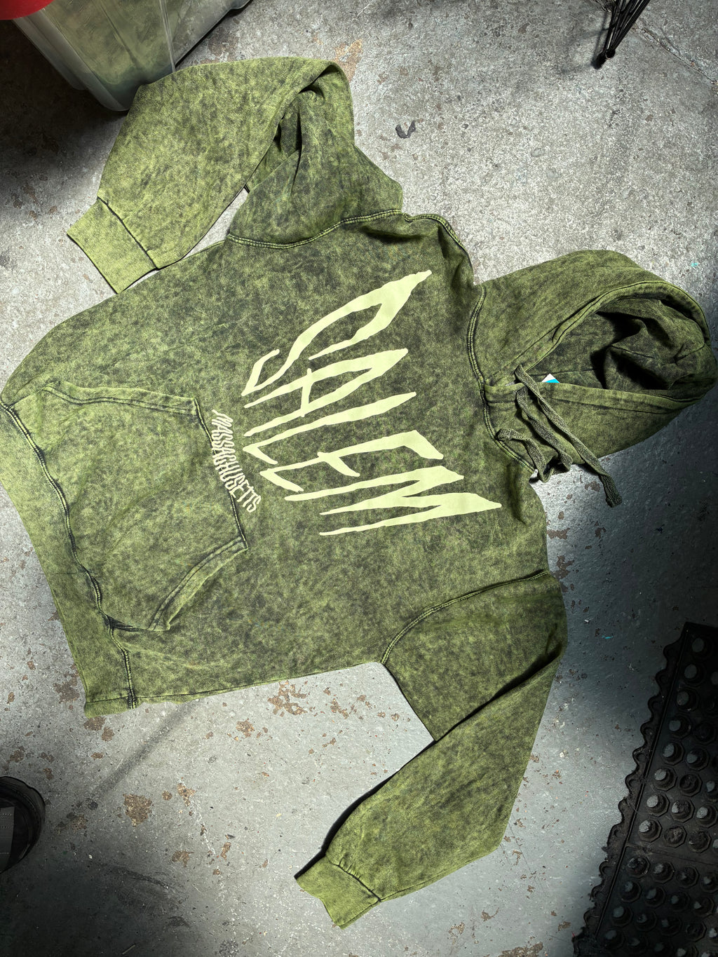 Droopy Salem Hoodie - Mineral Green Edition