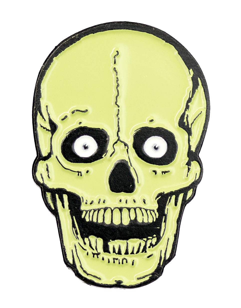 Green Skull Enamel Pin