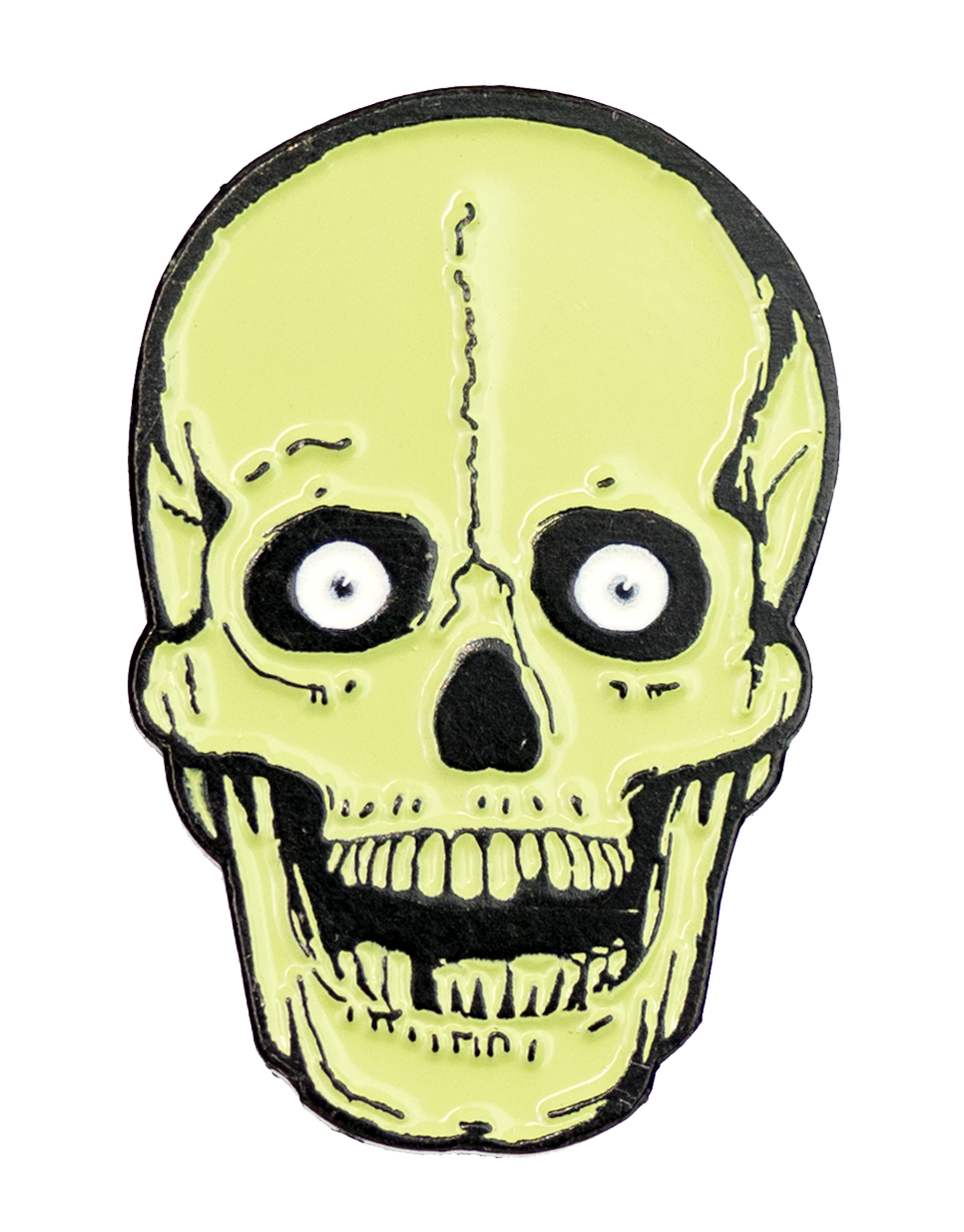 Green Skull Enamel Pin
