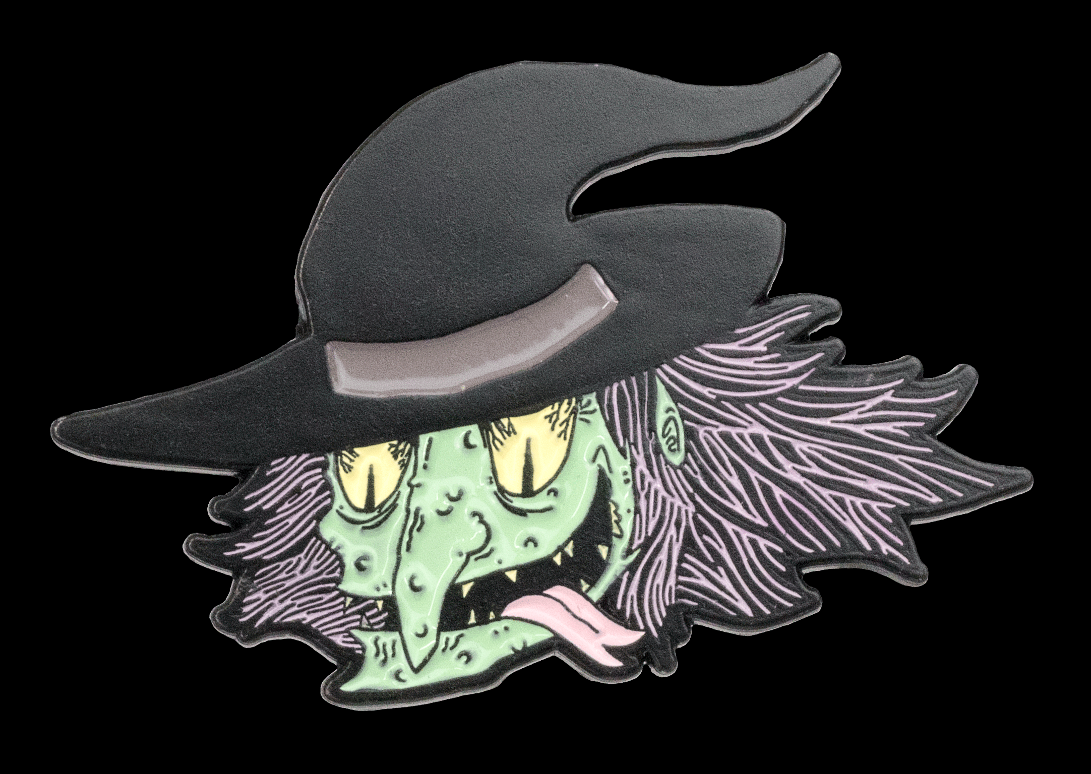 Grinning Witch Enamel Pin