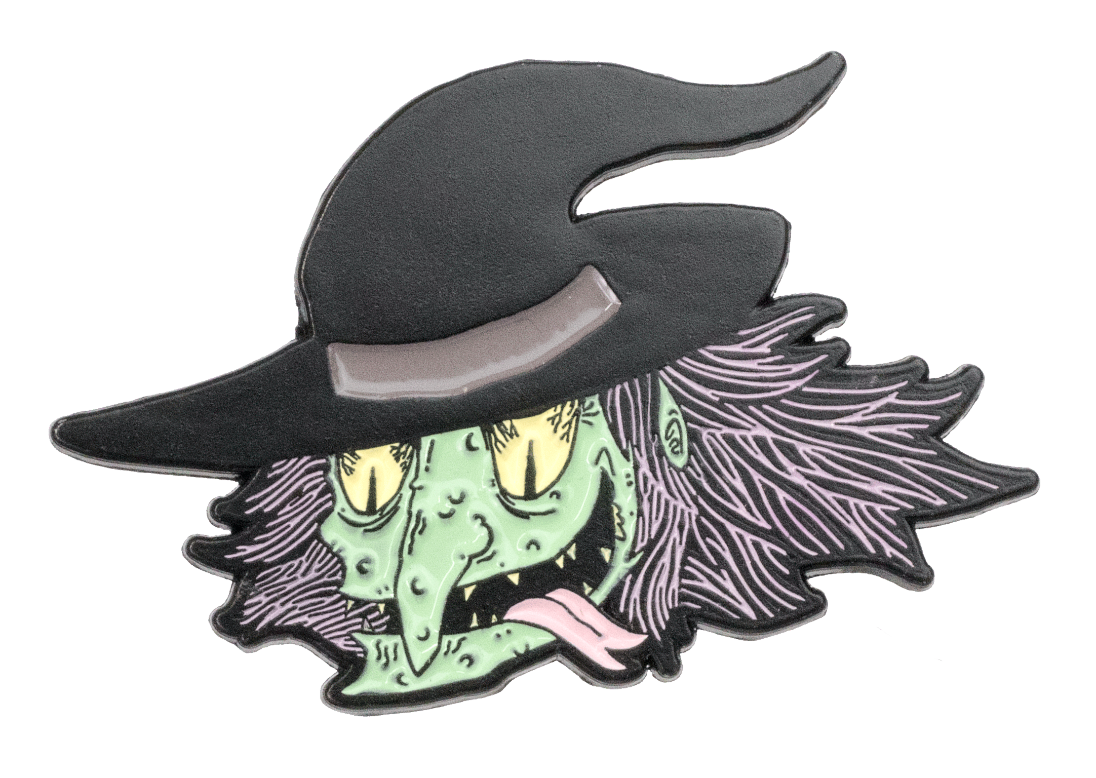Grinning Witch Enamel Pin
