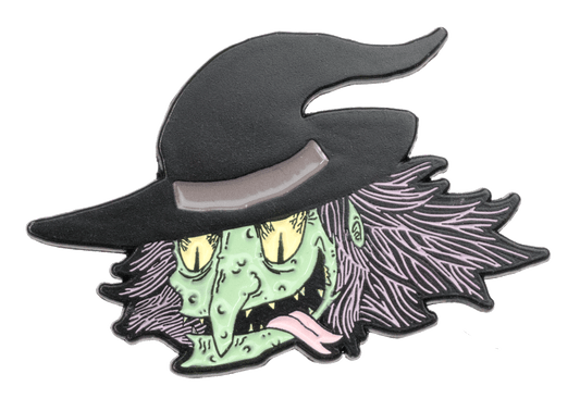 Grinning Witch Enamel Pin